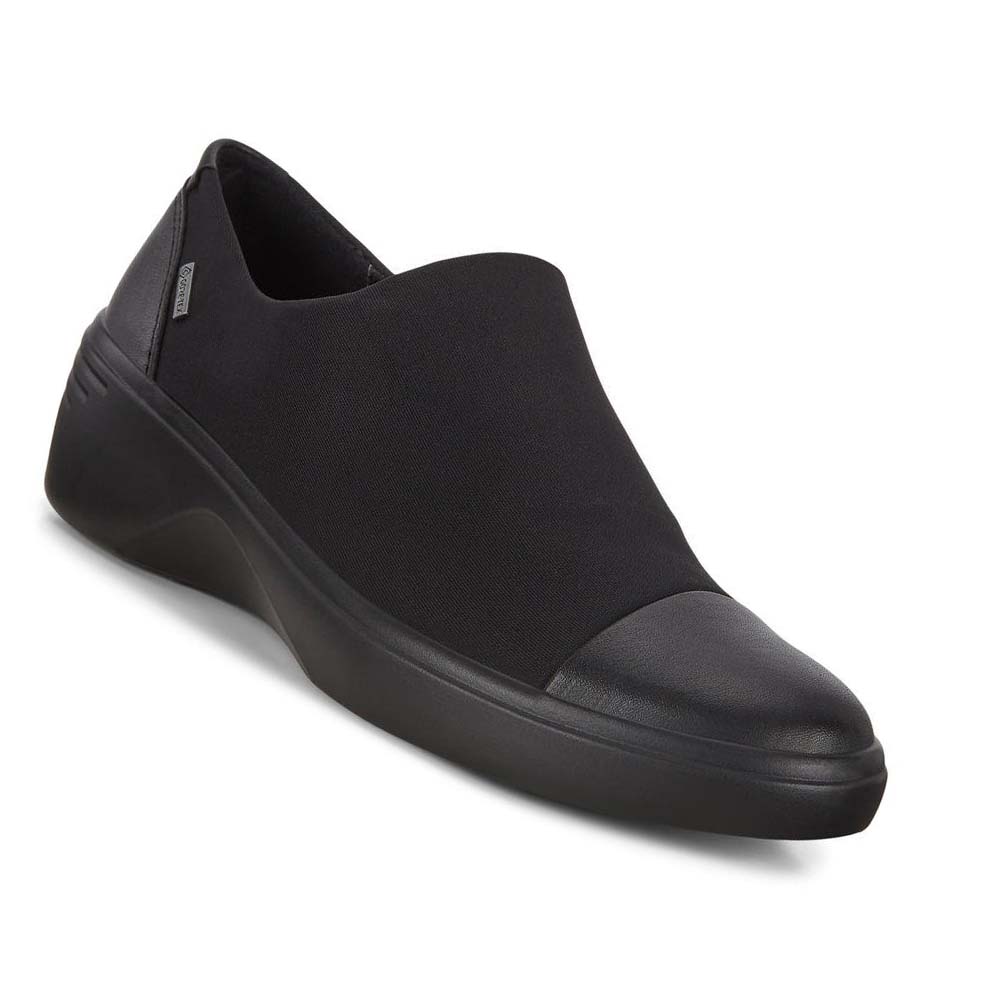 Női Ecco Soft 7 Éktalpú Gtx Slip On Alkalmi Cipő Fekete | HU 81PJJ